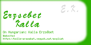 erzsebet kalla business card